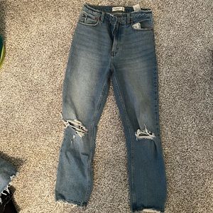 Abercrombie high rise straight leg jeans